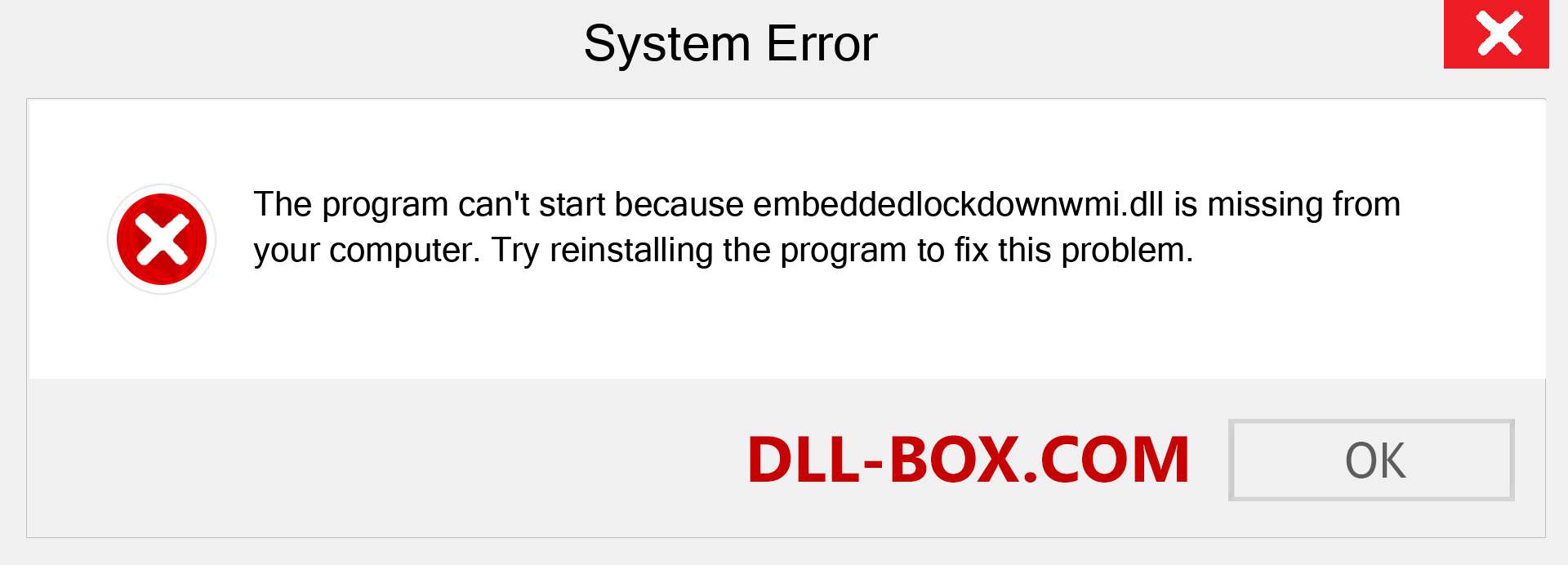  embeddedlockdownwmi.dll file is missing?. Download for Windows 7, 8, 10 - Fix  embeddedlockdownwmi dll Missing Error on Windows, photos, images
